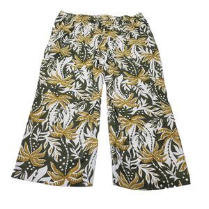 Old Navy Women's XXL Wide Leg High Rise Pants Tropical Green Viscose Comfort